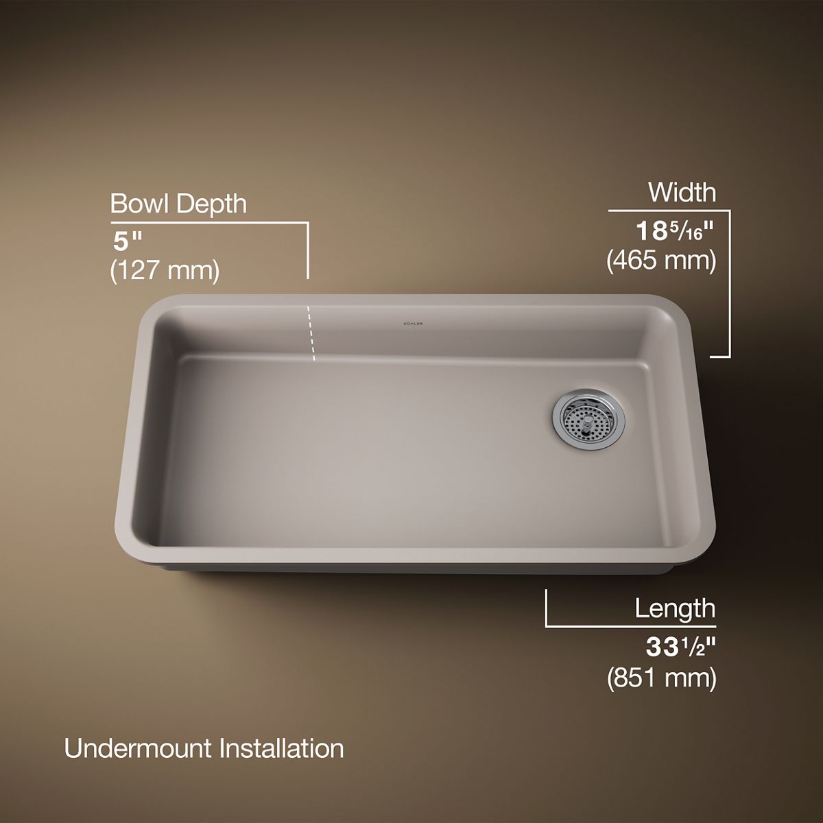 Cairn® 33" undermount single-bowl kitchen sink