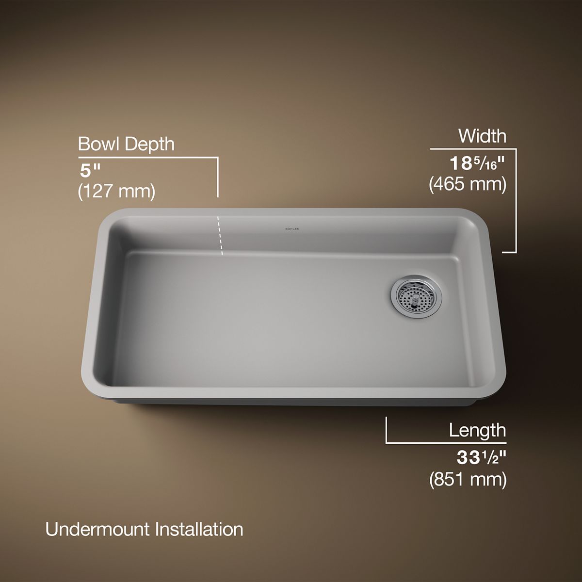 Cairn® 33" undermount single-bowl kitchen sink