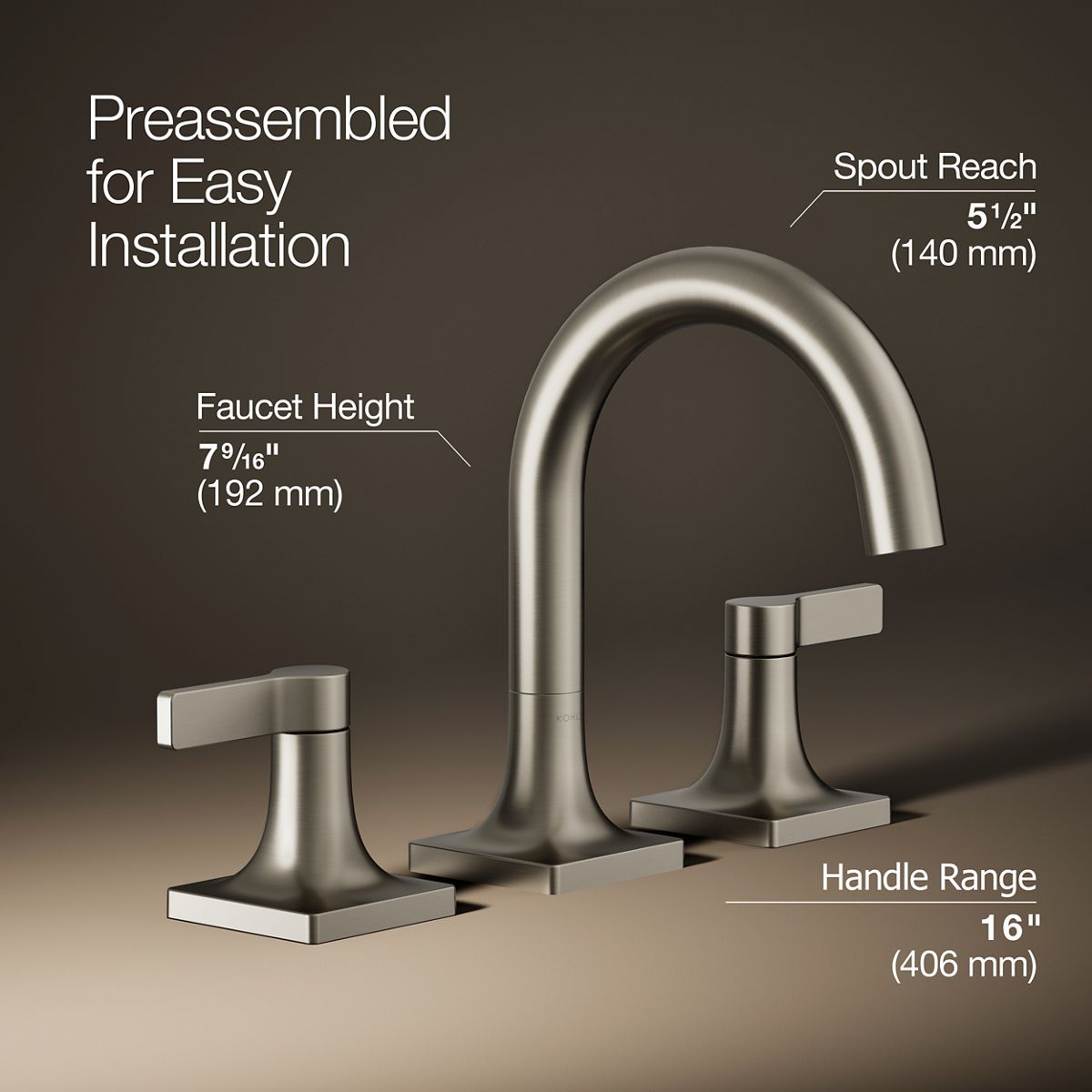 Venza® Widespread bathroom sink faucet, 1.2 gpm