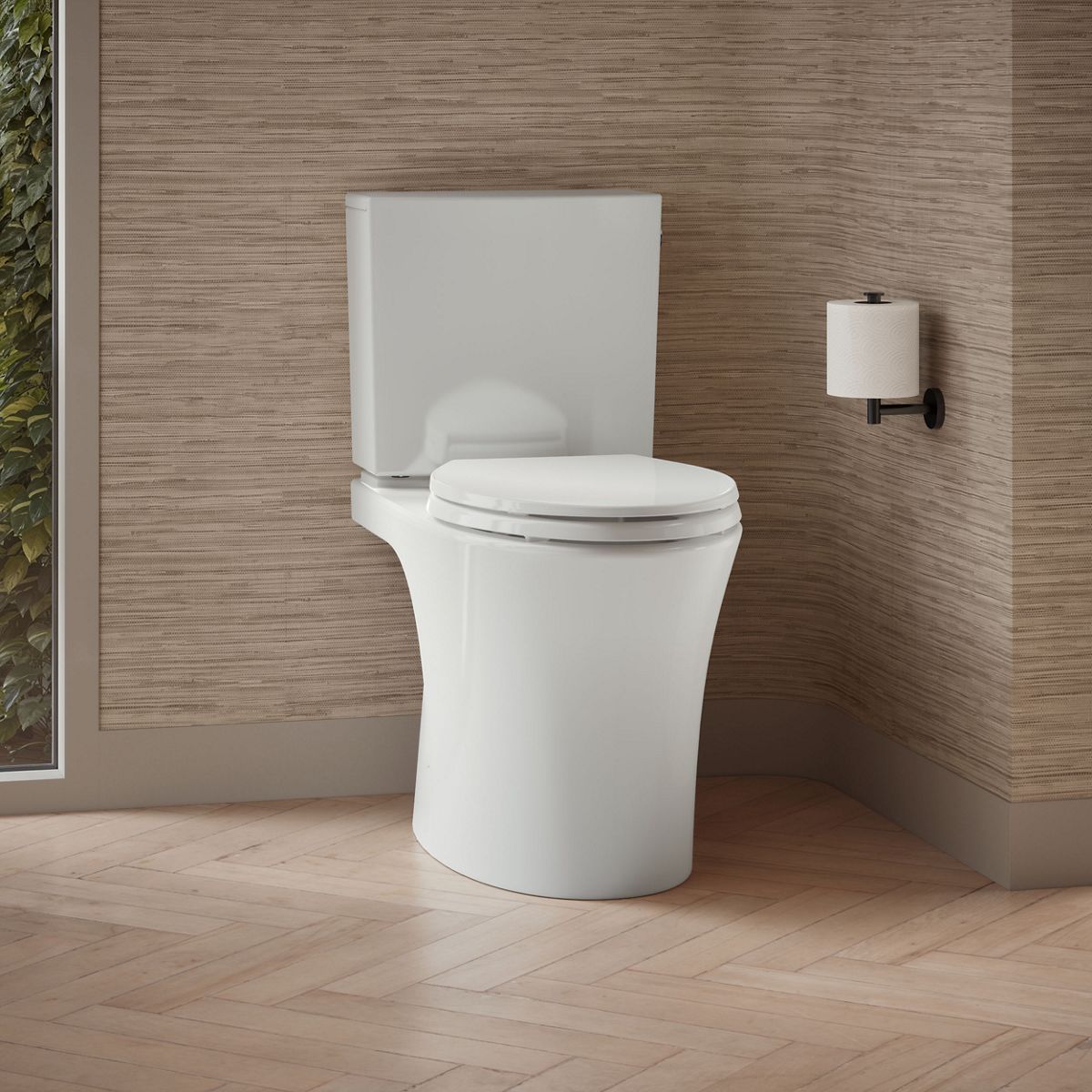 Veil® Two-piece elongated toilet with skirted trapway, 1.28 gpf