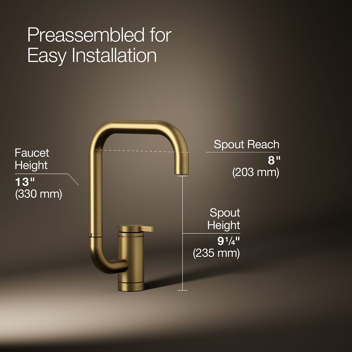 Components® Single-handle bar sink faucet with two-function extended-reach spout