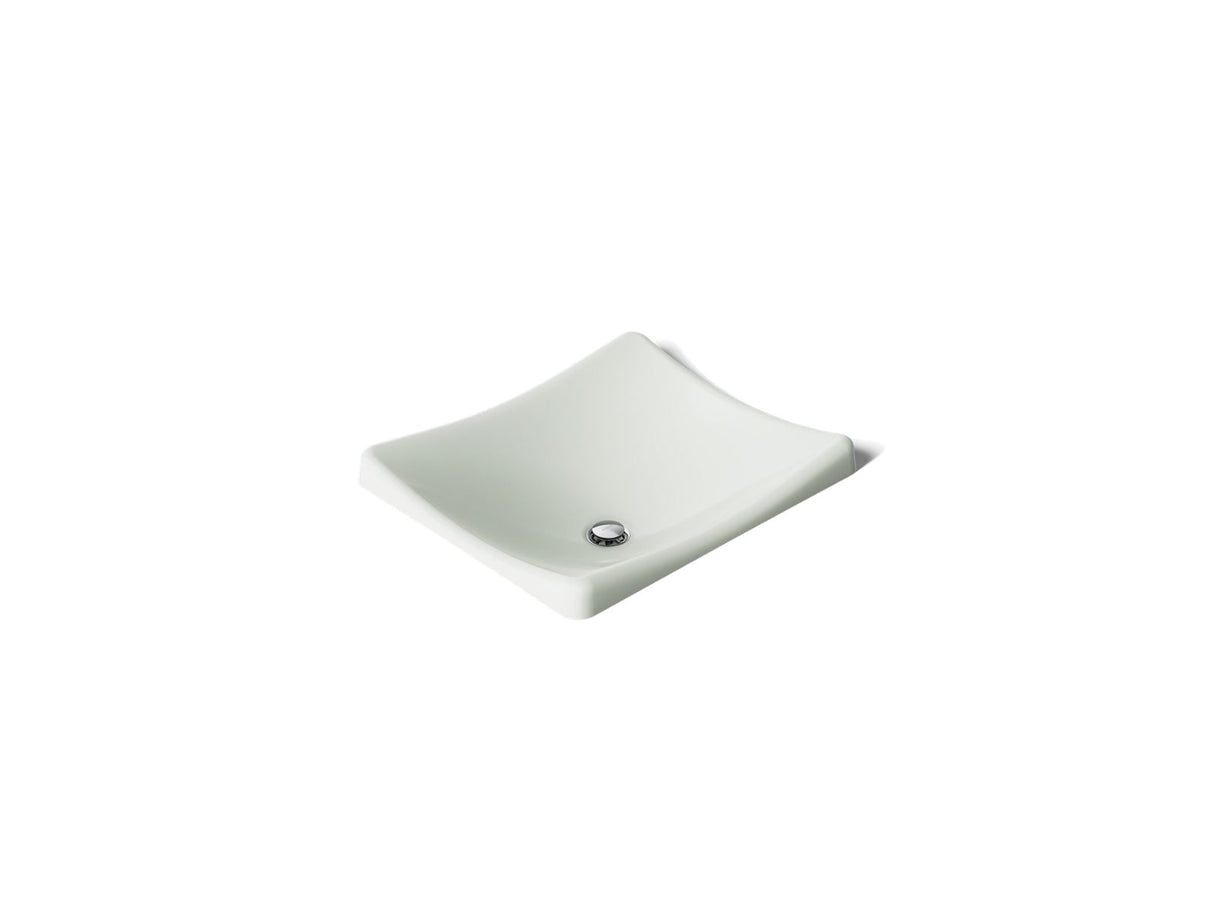 DemiLav® 18-1/4" rectangular vessel bathroom sink, no overflow