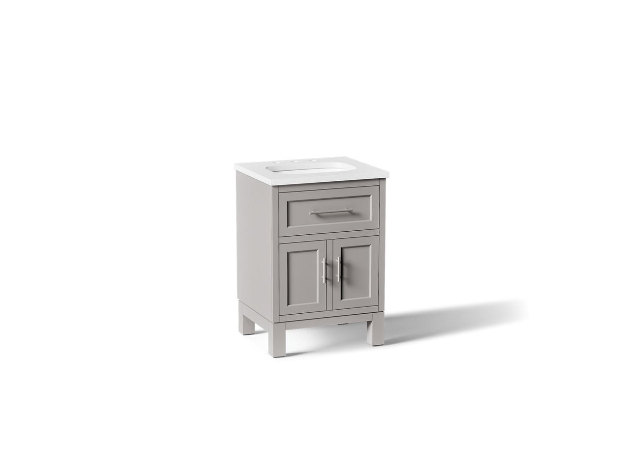 Quo® 24" bathroom vanity cabinet with sink and quartz top