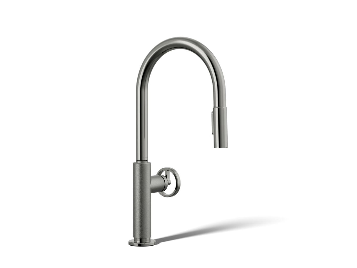 Billet® Pull-down kitchen sink faucet with two-function sprayhead