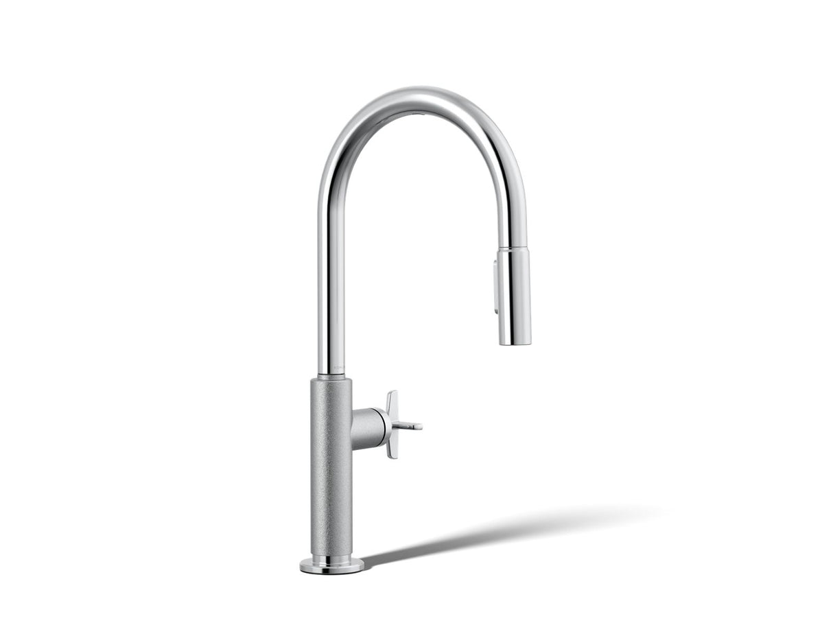 Billet® Touchless pull-down kitchen sink faucet with two-function sprayhead