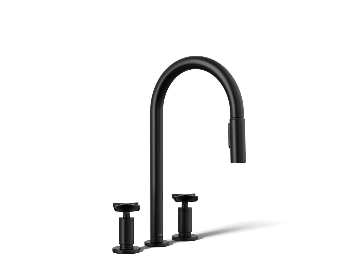 Billet® Pull-down kitchen sink faucet with two-function sprayhead