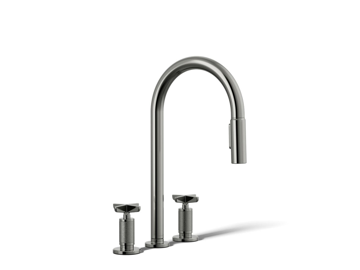 Billet® Pull-down kitchen sink faucet with two-function sprayhead