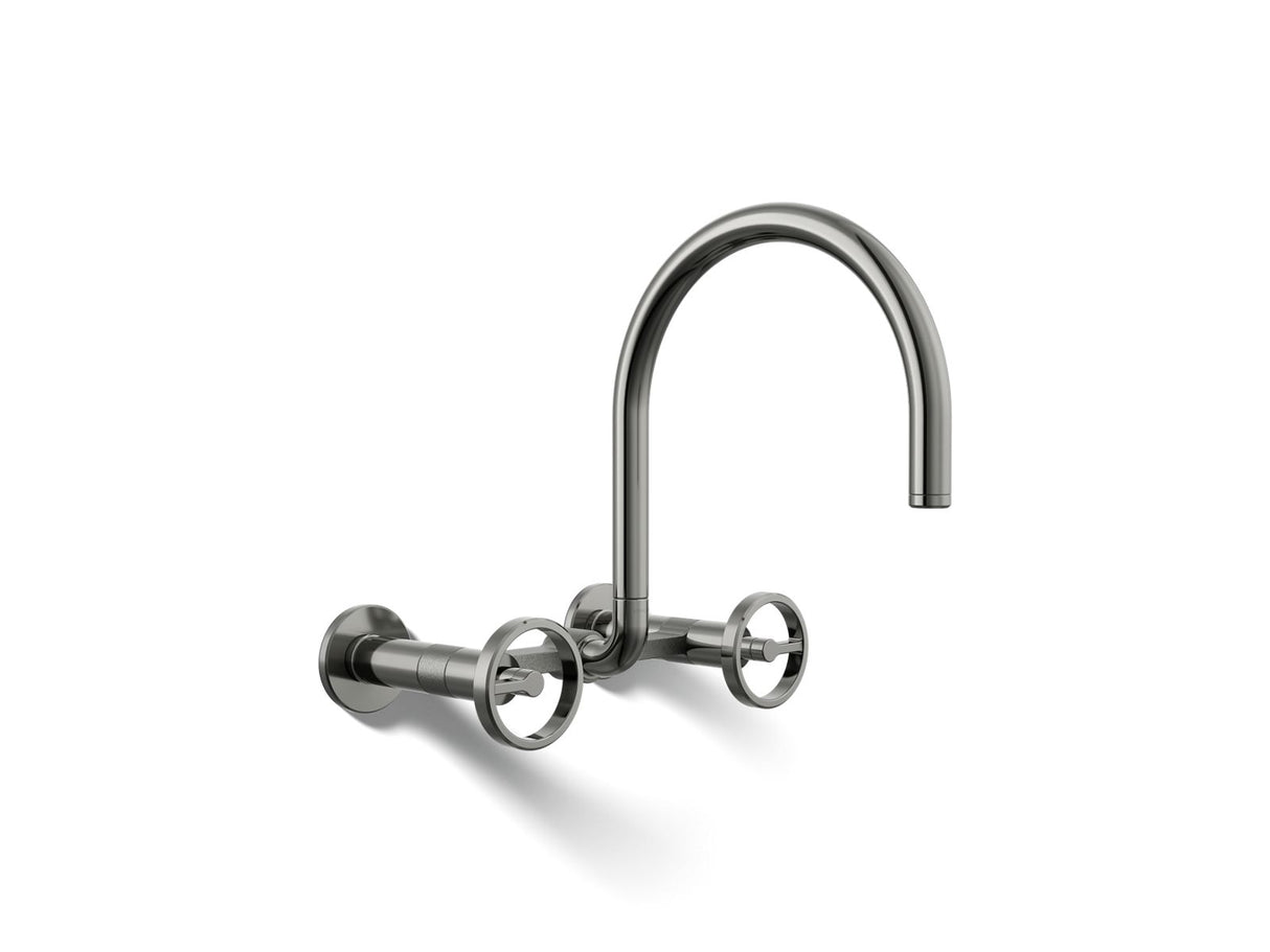 Billet® Two-hole wall-mount bridge kitchen sink faucet