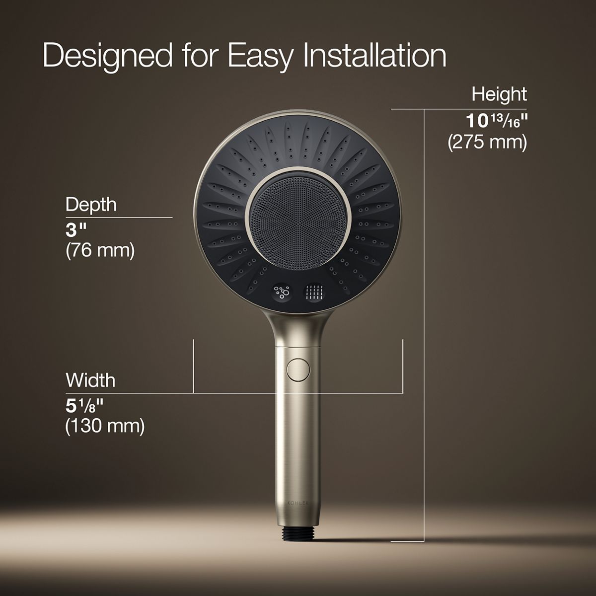 SpaViva™ Two-function handshower with all-in-one cleansing device, 2.5 gpm