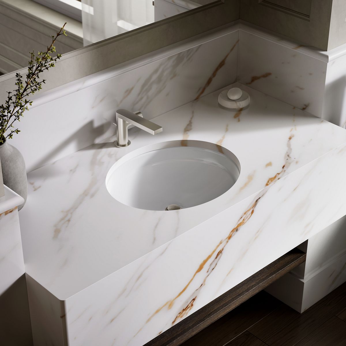 Canvas® 19-7/16" oval undermount bathroom sink