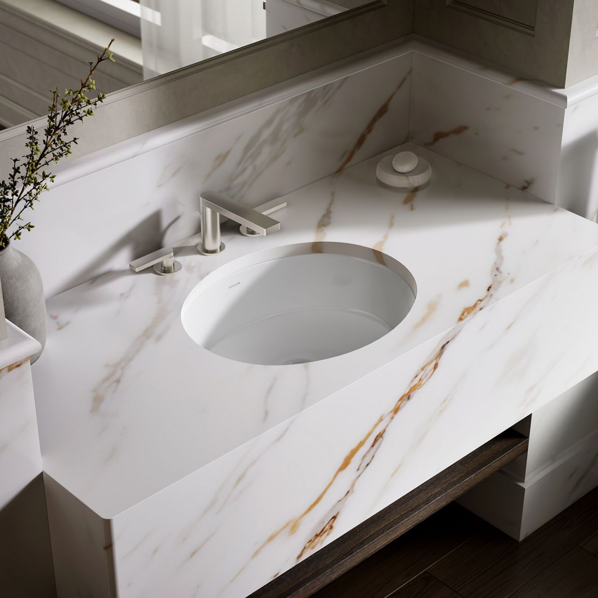 Verticyl® 19-1/4" oval undermount bathroom sink