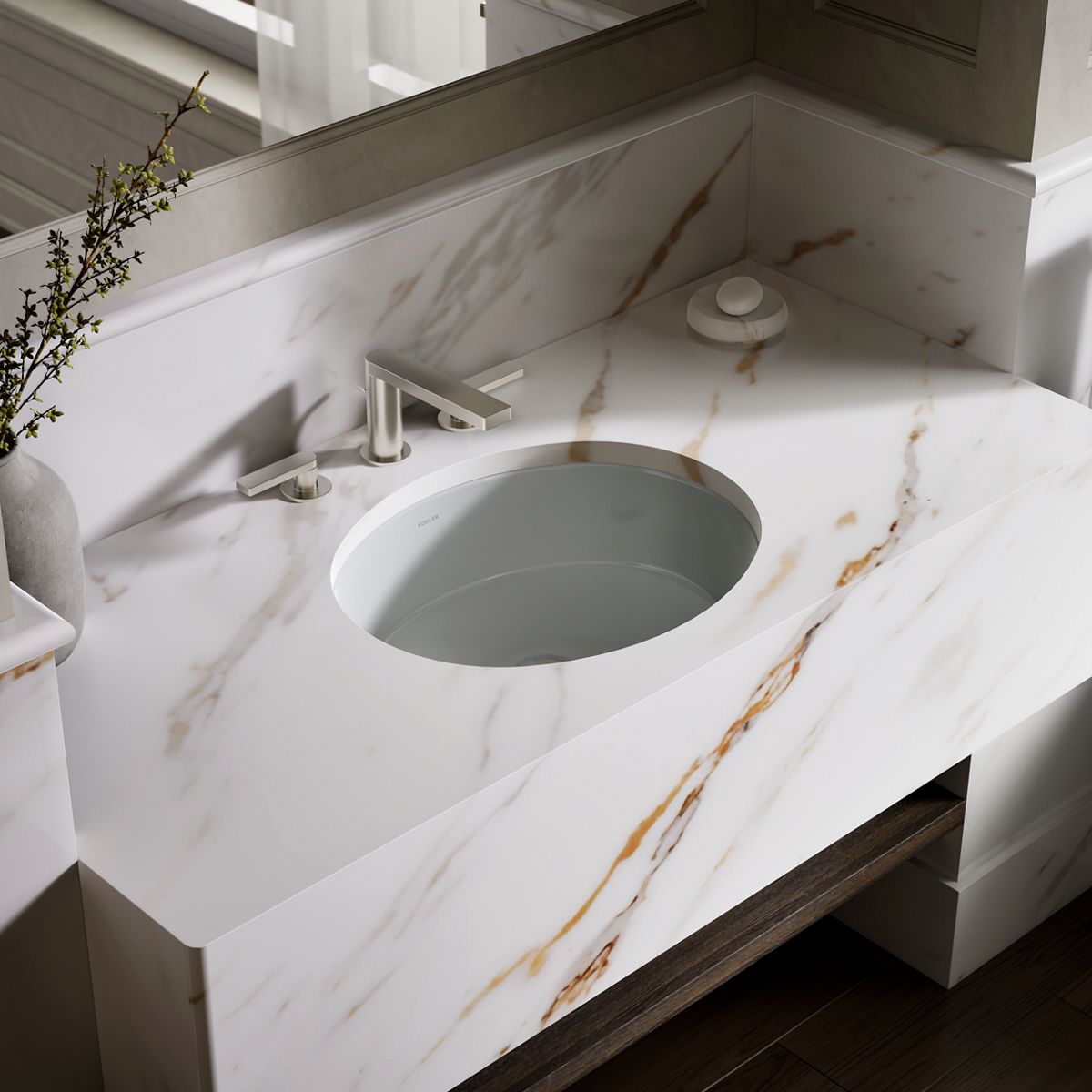 Verticyl® 19-1/4" oval undermount bathroom sink
