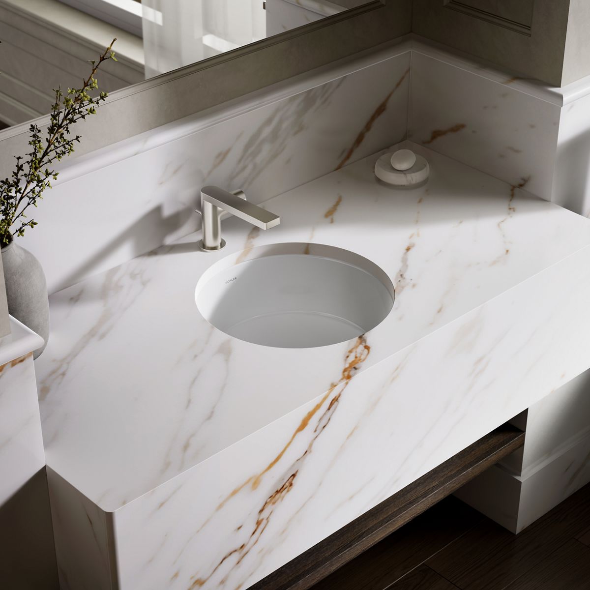 Verticyl® 15-3/4" round undermount bathroom sink