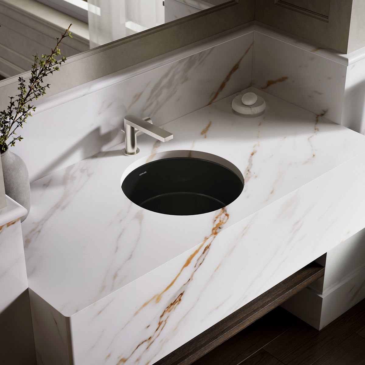Verticyl® 15-3/4" round undermount bathroom sink