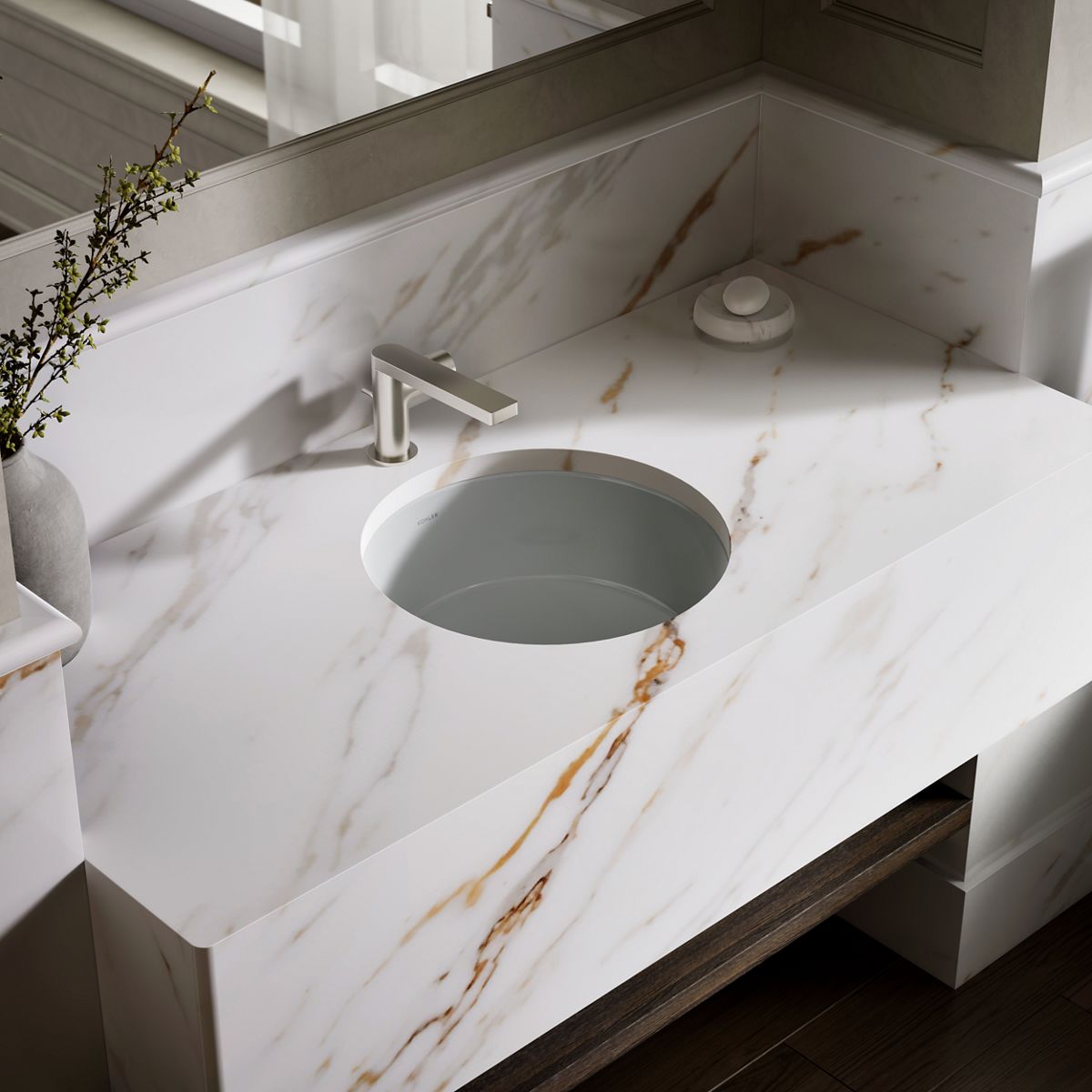 Verticyl® 15-3/4" round undermount bathroom sink