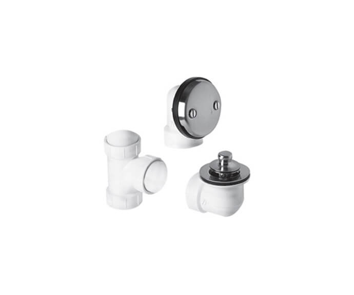 PVC Plumber's Half Kit with Economy Lift & Turn Trim (Two Hole Face Plate)