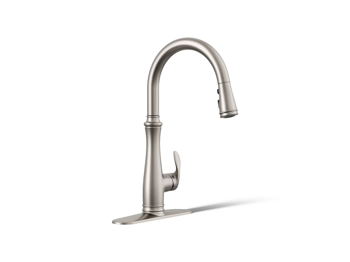 Bellera® Touchless pull-down kitchen sink faucet with three-function sprayhead