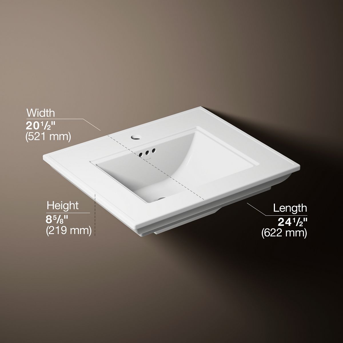 Memoirs® Stately 25" pedestal/console table bathroom sink