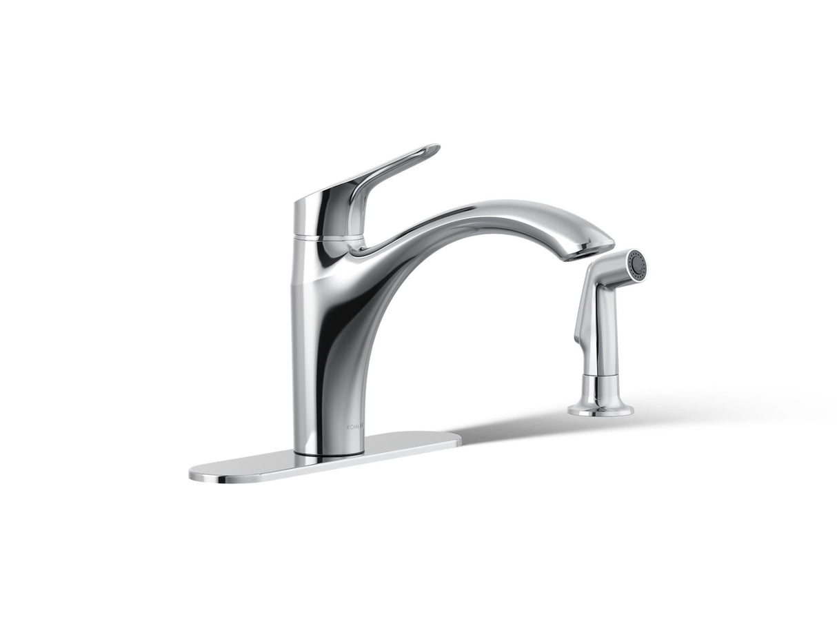 Rival® Single-handle kitchen sink faucet with side sprayer