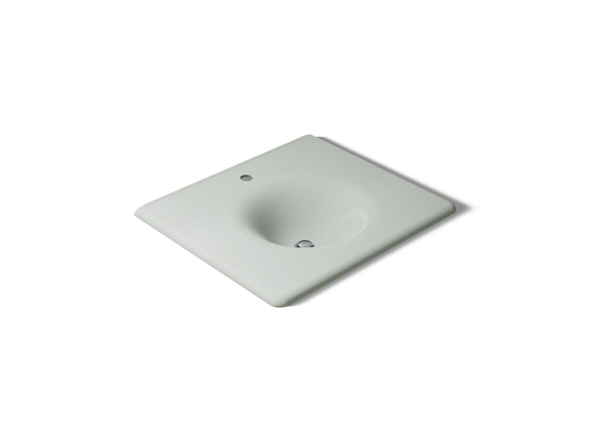 Iron/Impressions® 25" Enameled cast iron vanity top with integrated round sink