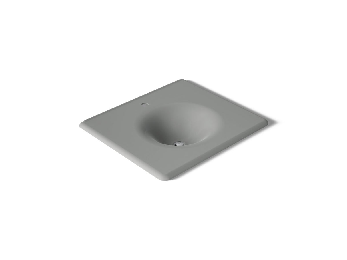 Iron/Impressions® 25" Enameled cast iron vanity top with integrated round sink
