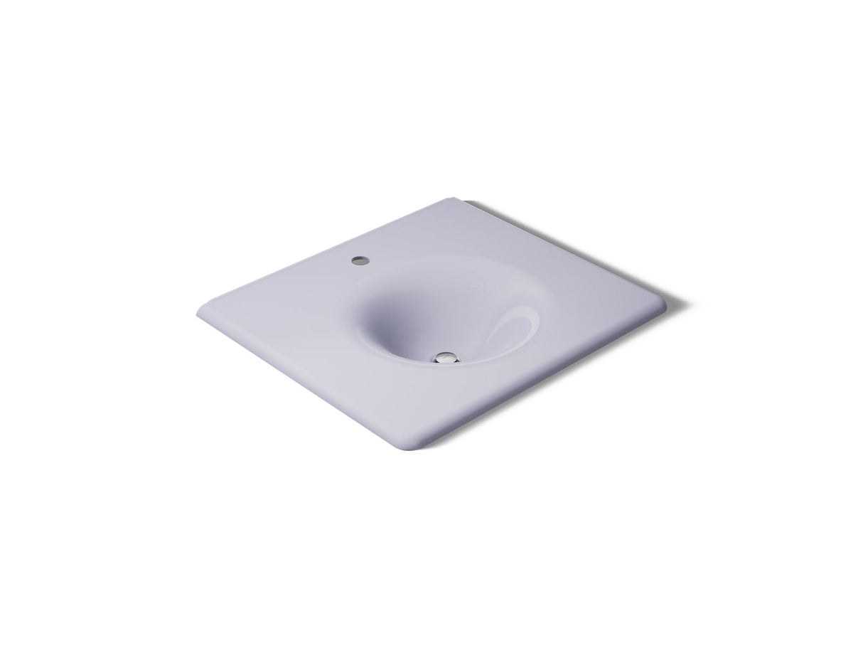 Iron/Impressions® 25" Enameled cast iron vanity top with integrated round sink