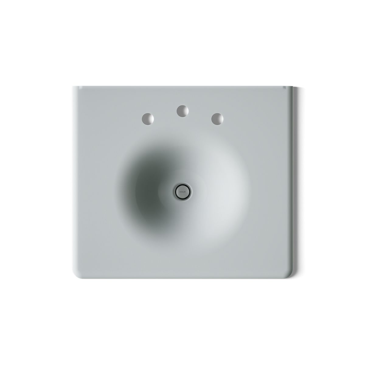 Iron/Impressions® 25" Enameled cast iron vanity top with integrated round sink