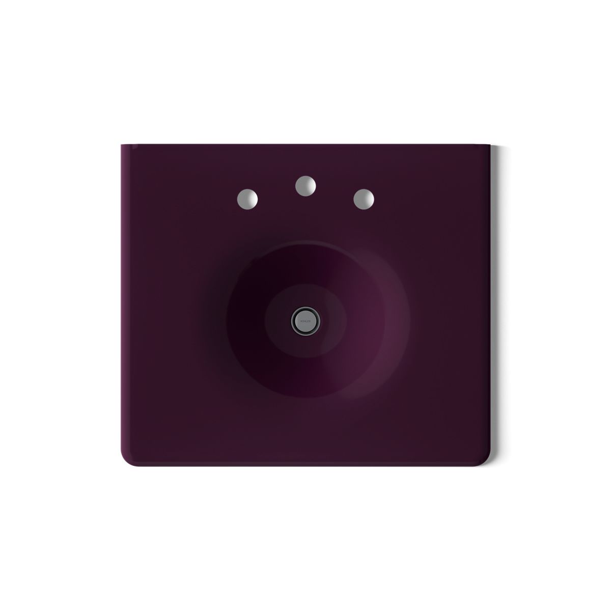 Iron/Impressions® 25" Enameled cast iron vanity top with integrated round sink