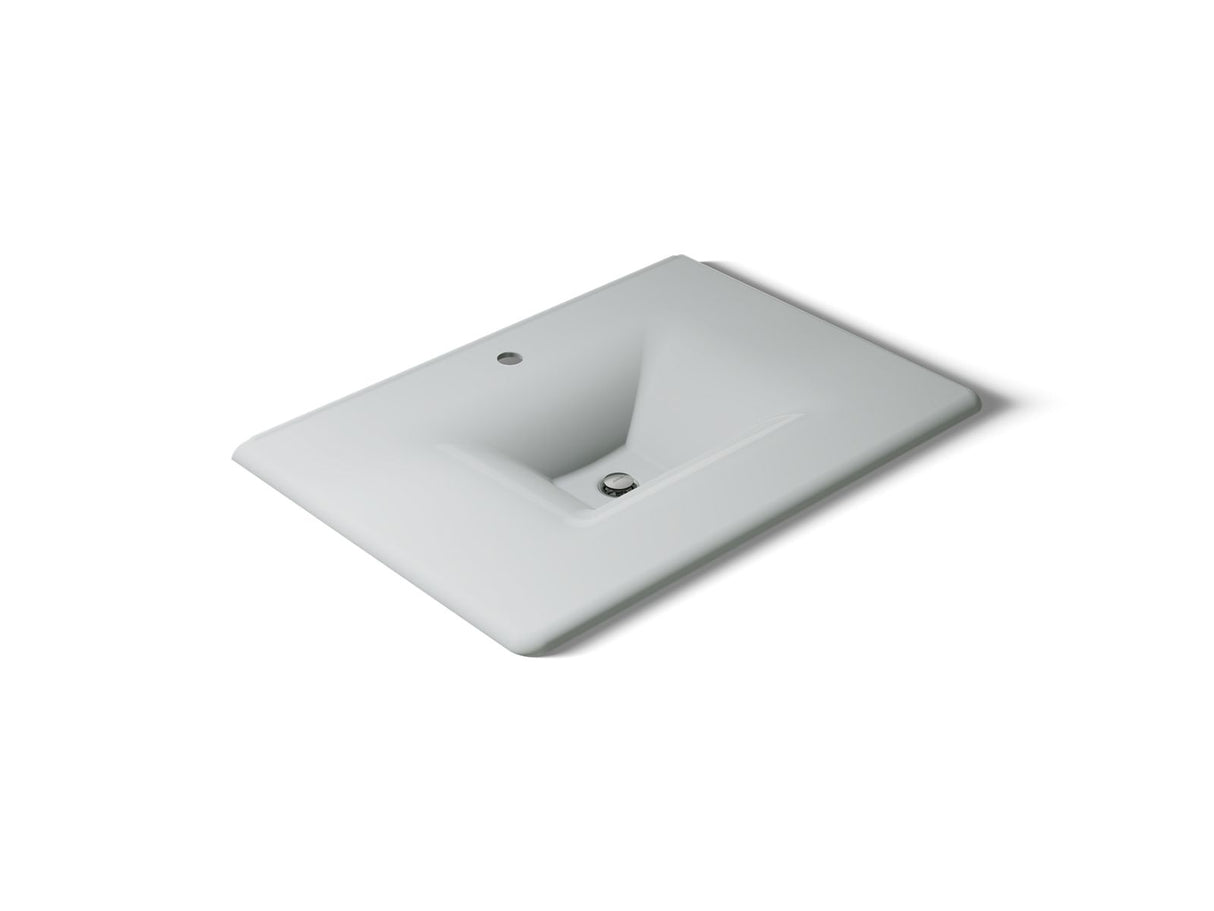 Iron/Impressions® 31" Enameled cast iron vanity top with integrated rectangular sink