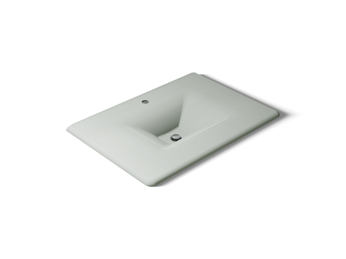 Iron/Impressions® 31" Enameled cast iron vanity top with integrated rectangular sink