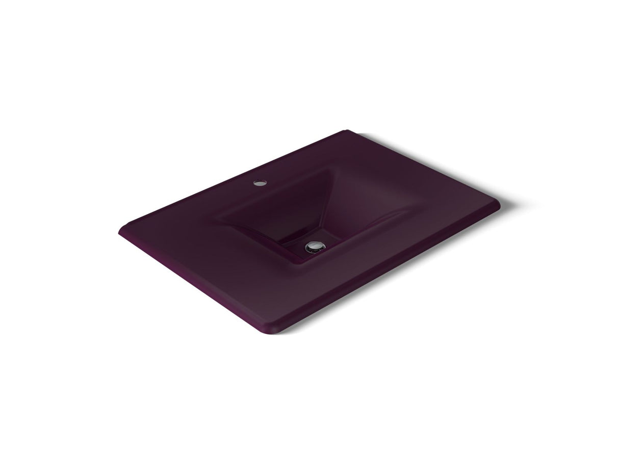 Iron/Impressions® 31" Enameled cast iron vanity top with integrated rectangular sink