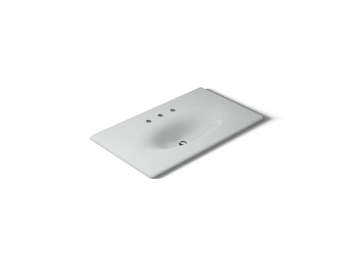 Iron/Impressions® 37" Enameled cast iron vanity top with integrated oval sink