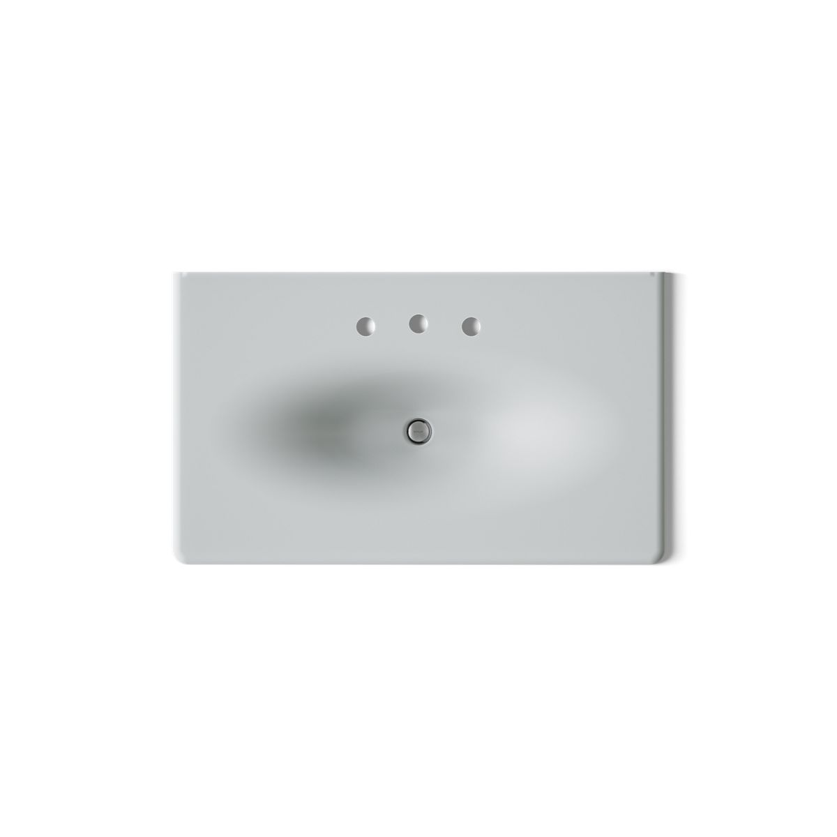 Iron/Impressions® 37" Enameled cast iron vanity top with integrated oval sink