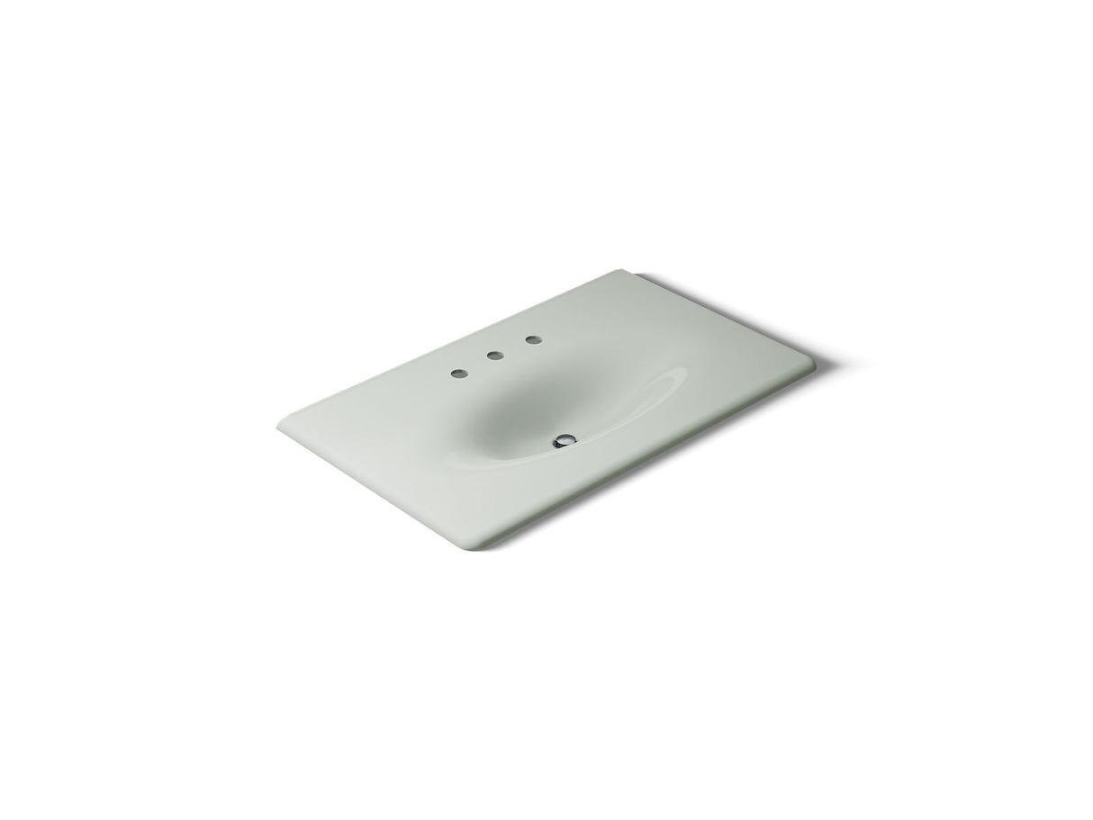 Iron/Impressions® 37" Enameled cast iron vanity top with integrated oval sink