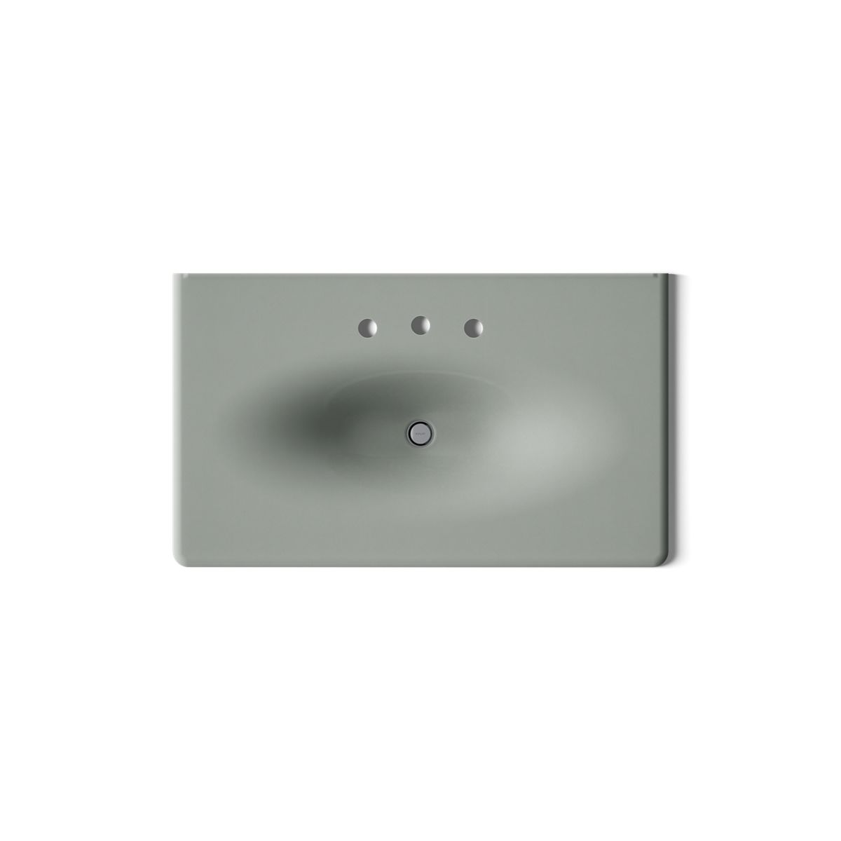 Iron/Impressions® 37" Enameled cast iron vanity top with integrated oval sink