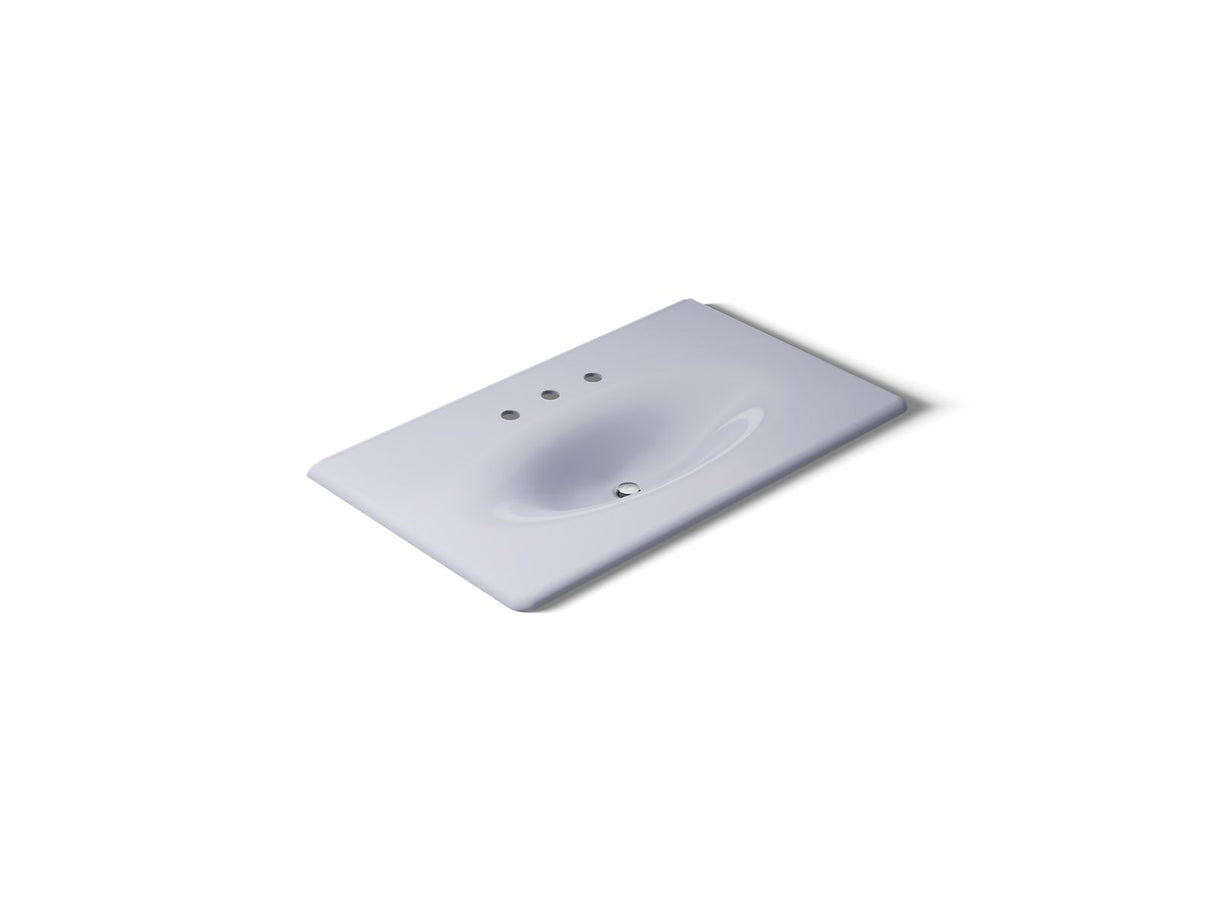Iron/Impressions® 37" Enameled cast iron vanity top with integrated oval sink