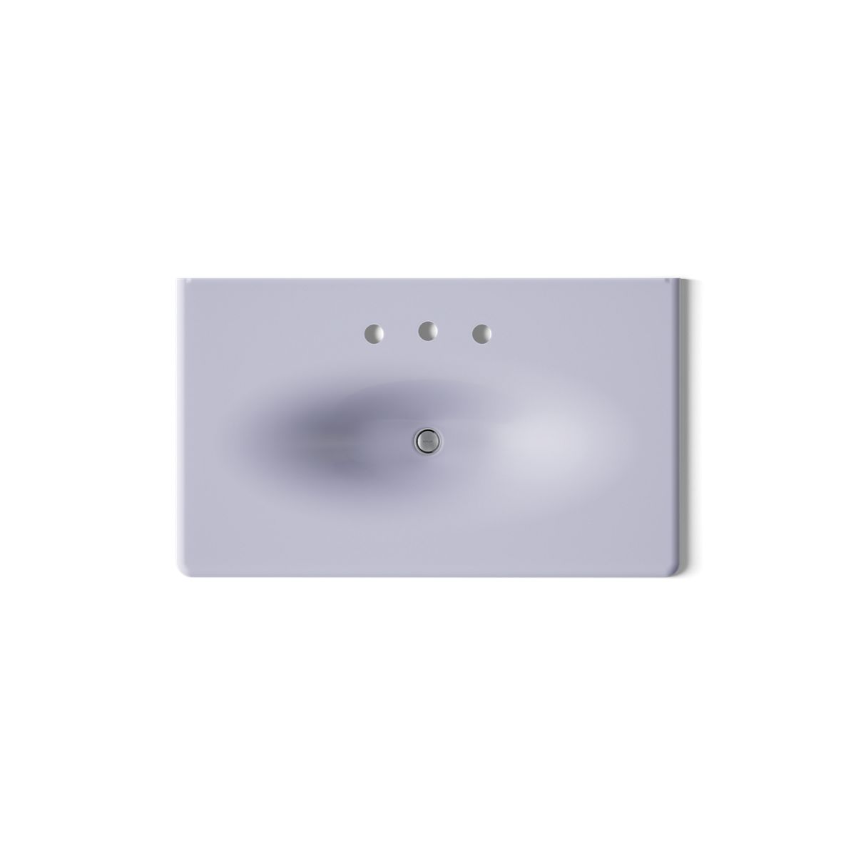 Iron/Impressions® 37" Enameled cast iron vanity top with integrated oval sink