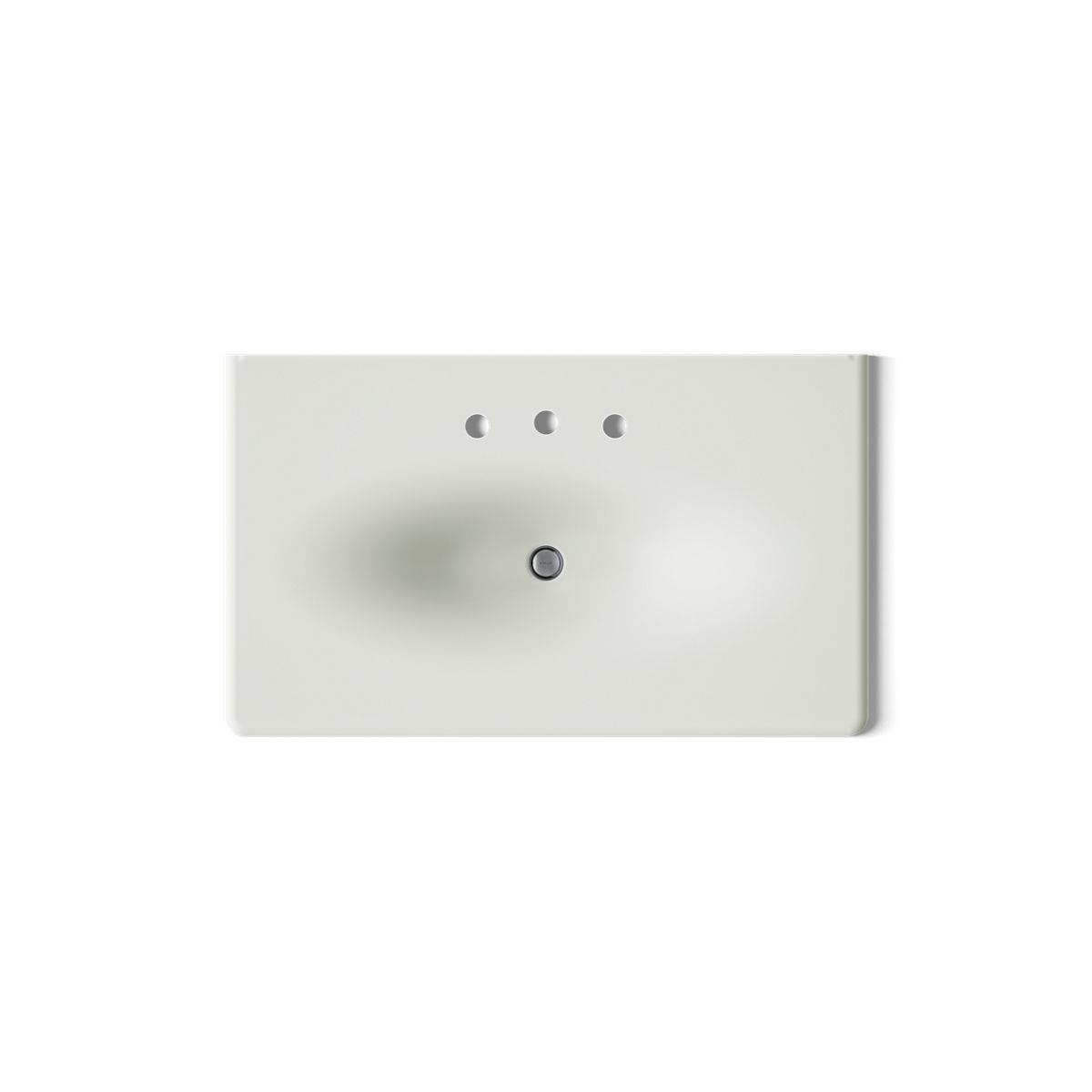 Iron/Impressions® 37" Enameled cast iron vanity top with integrated oval sink