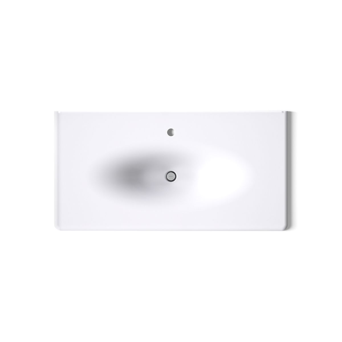 Iron/Impressions® 43" Enameled cast iron vanity top with integrated oval sink
