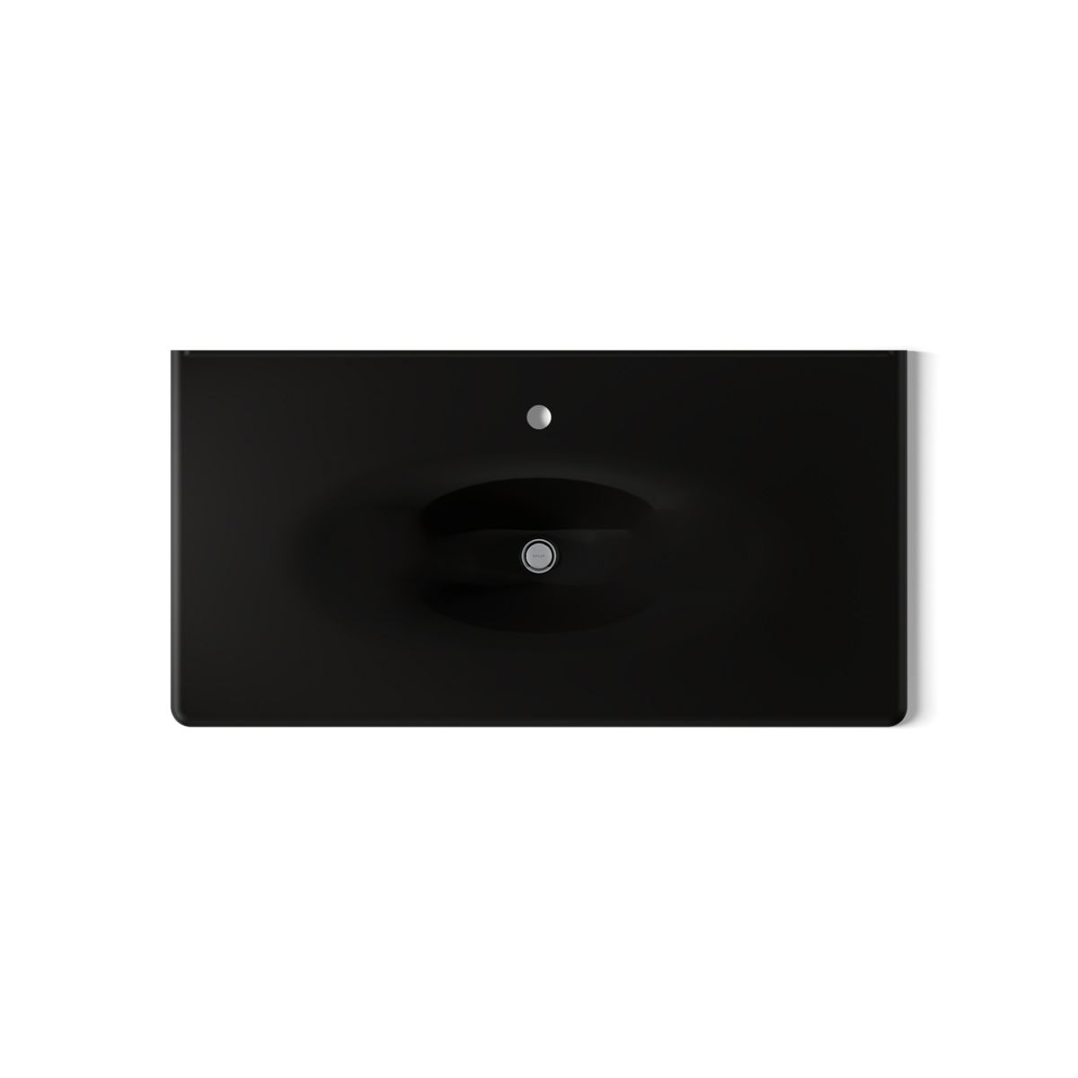 Iron/Impressions® 43" Enameled cast iron vanity top with integrated oval sink