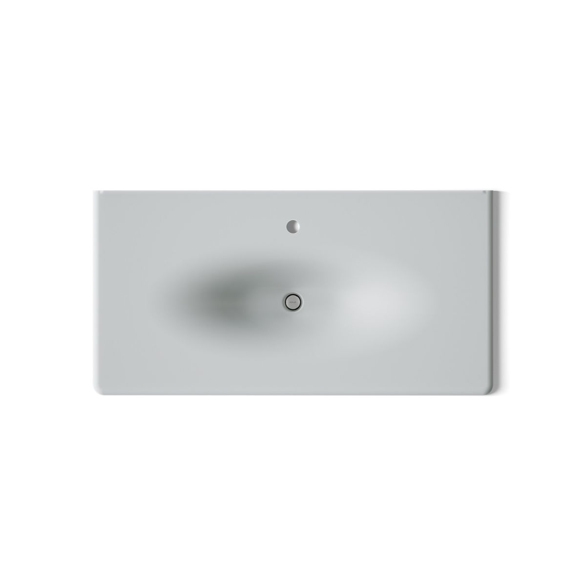 Iron/Impressions® 43" Enameled cast iron vanity top with integrated oval sink