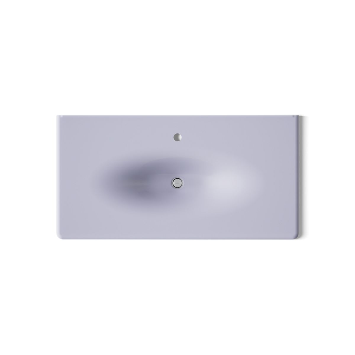 Iron/Impressions® 43" Enameled cast iron vanity top with integrated oval sink