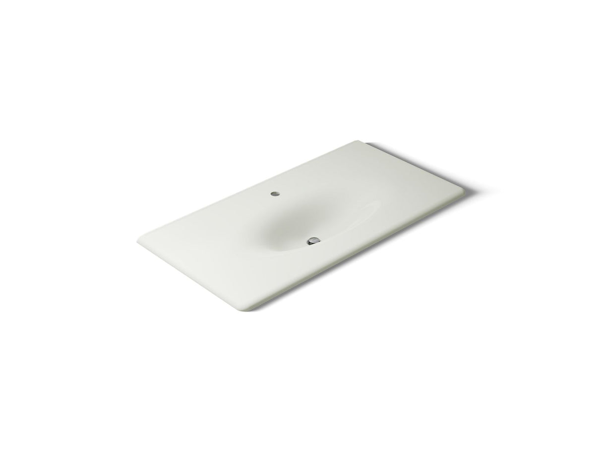 Iron/Impressions® 43" Enameled cast iron vanity top with integrated oval sink