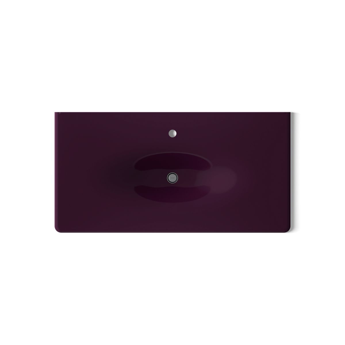 Iron/Impressions® 43" Enameled cast iron vanity top with integrated oval sink
