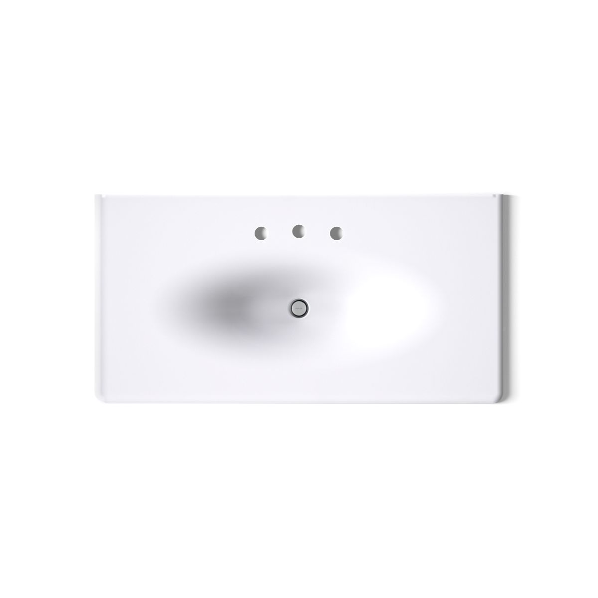 Iron/Impressions® 43" Enameled cast iron vanity top with integrated oval sink