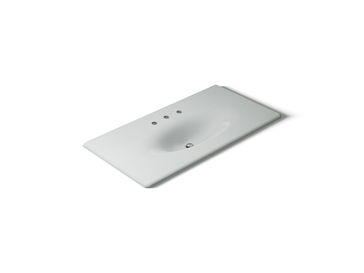 Iron/Impressions® 43" Enameled cast iron vanity top with integrated oval sink