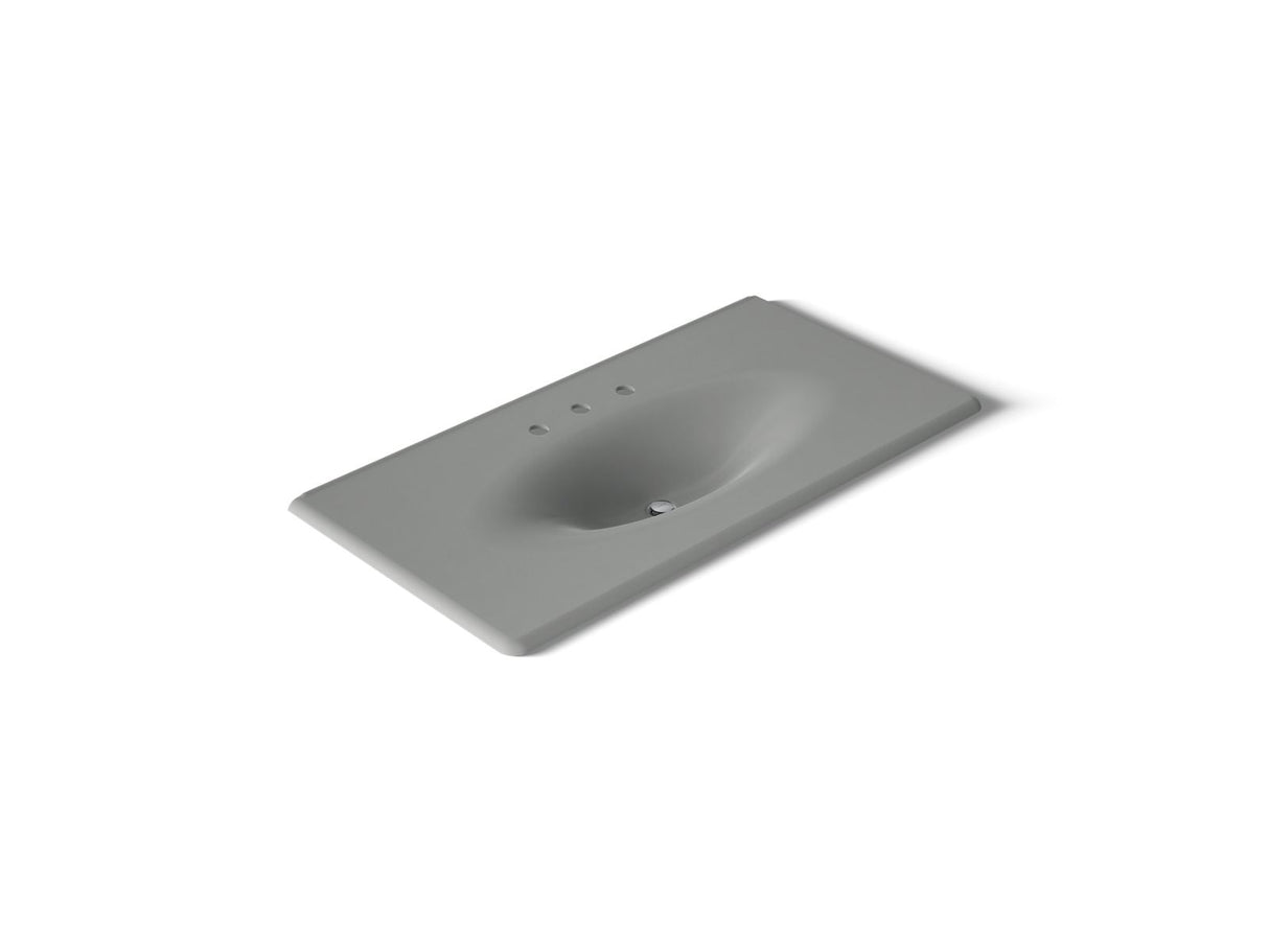Iron/Impressions® 43" Enameled cast iron vanity top with integrated oval sink