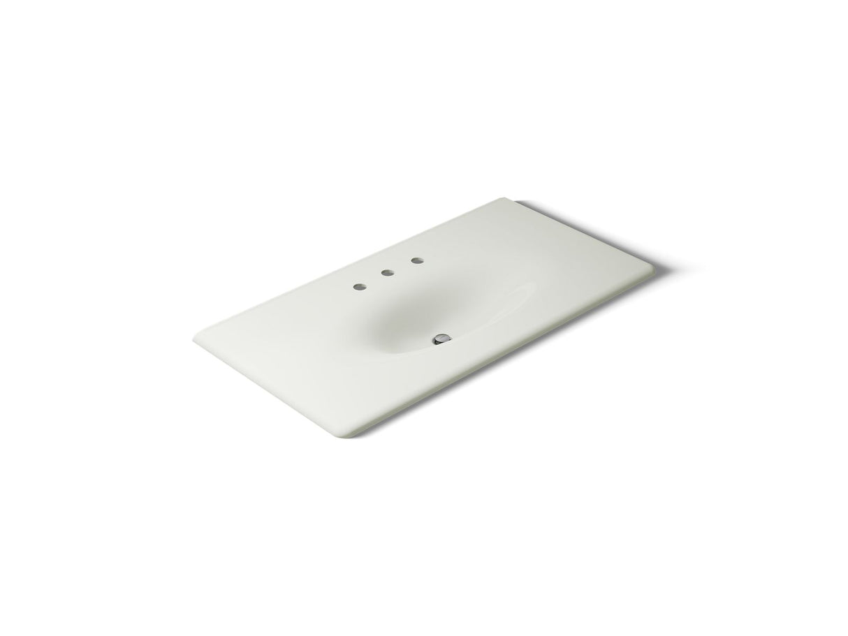 Iron/Impressions® 43" Enameled cast iron vanity top with integrated oval sink