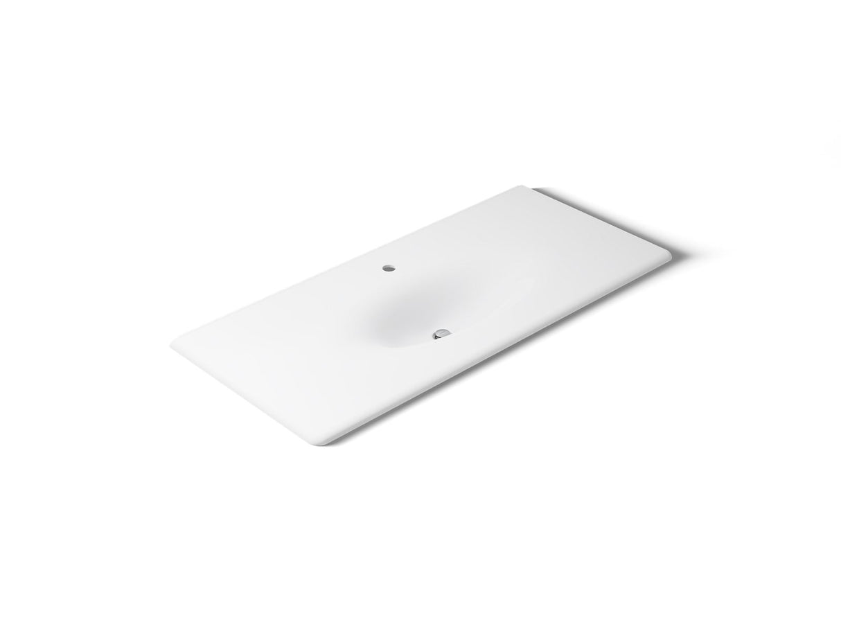 Iron/Impressions® 49" Enameled cast iron vanity top with integrated oval sink