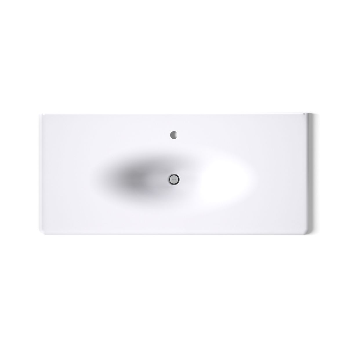 Iron/Impressions® 49" Enameled cast iron vanity top with integrated oval sink